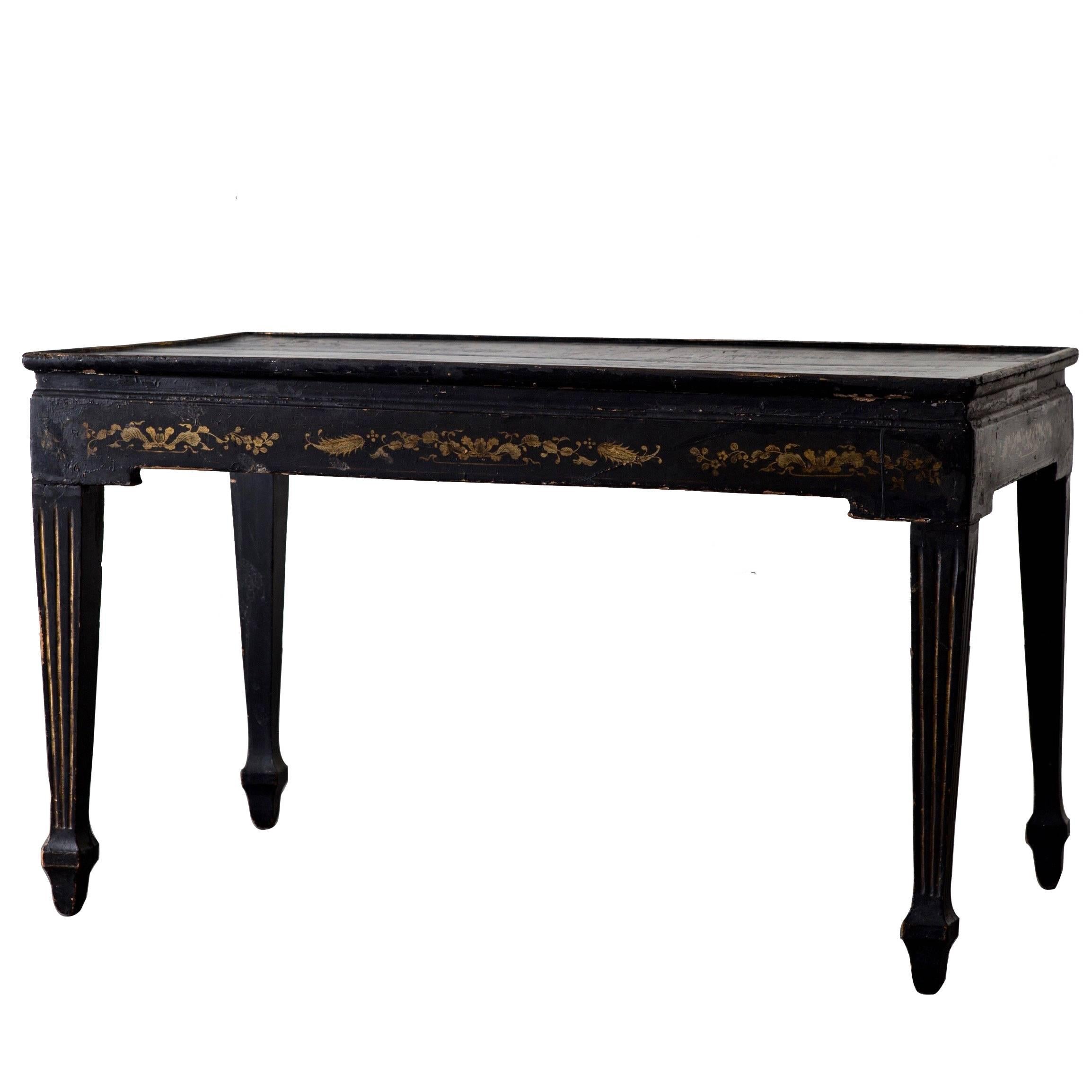 Coffee Swedish Gustavian 18th Century Black a La Chinoiserie Sweden