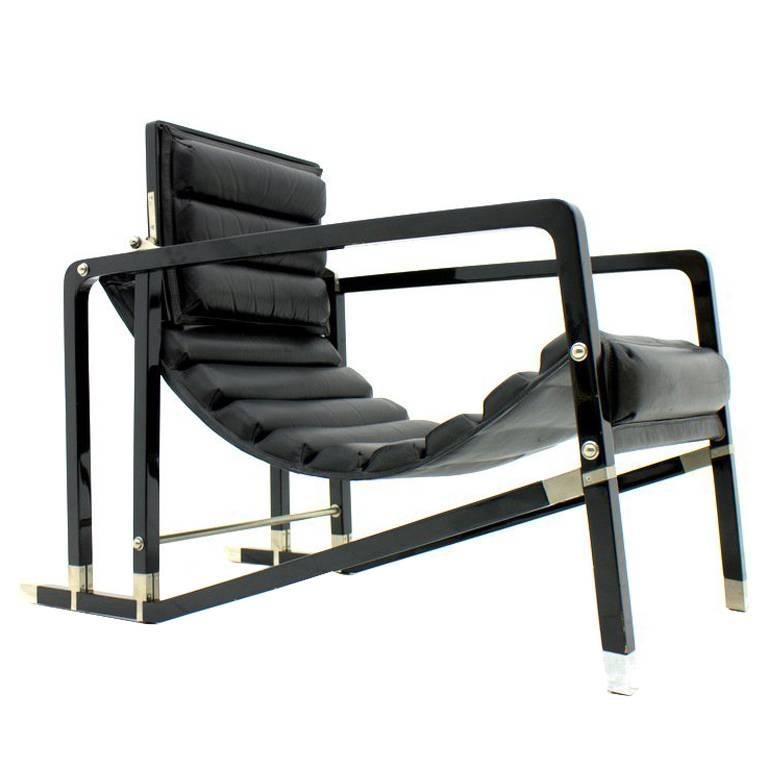 Eileen Gray Transat Lounge Chair by Ecart International, 1980s For Sale