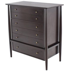 John Stuart Sculptural Chest of Drawers with Solid Brass Pulls