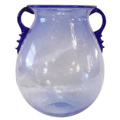 Timone Indigo Murano Glass Pulegoso Vase