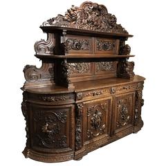 Richly Carved French Walnut Saint Hubert Buffet 7
