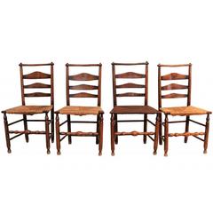 Four English Rustic Country Chairs