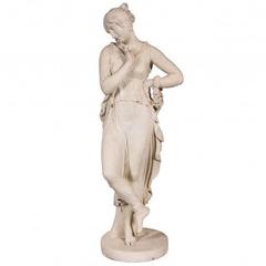 19th Century Finely Carved Marble Neoclassical Sculpture of a Woman