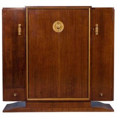 Vintage French Art Deco Rosewood Armoire
