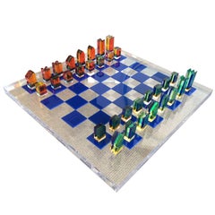 jeu d'échecs en Lucite des années 1960 par Charles Hollis Jones