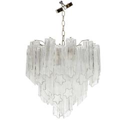 Camer Three-Tier Chandelier with Murano Glass 'Tronchi' Prisms
