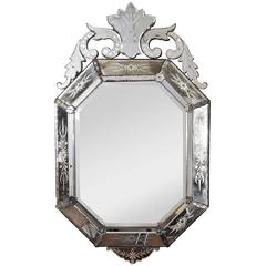 Hollywood Regency Venetian Octagonal Wall Mirror 3