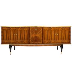 Vintage French Mid-Century Modern Macassar Buffet