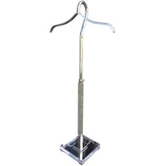 Height Adjustable Coat/Shirt Holder in Lucite & Nickel by Charles Hollis Jones