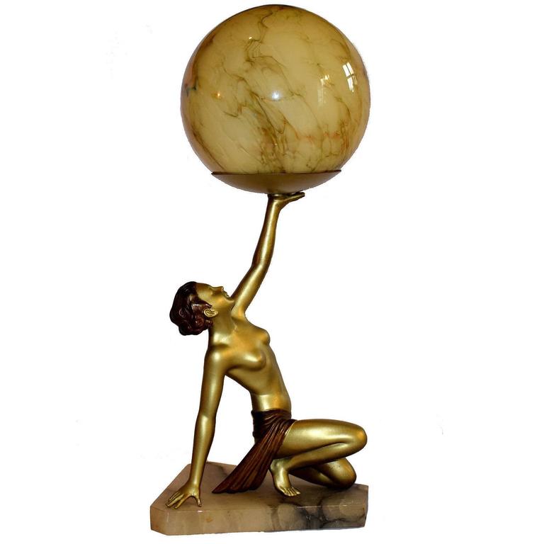 Art Deco Nude Lamp 117