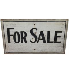 Early 20th Century Original Painted "for Sale" Trade Sign 8