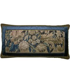 Antique Brussels Tapestry Pillow, circa 17th Century