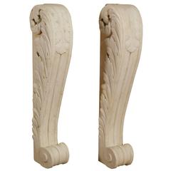 Pair of Finely Carved Georgian Statuary Marble Chimneypiece Jambs
