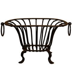 Unusual 19th Century Wrought Iron Fire Grate 11