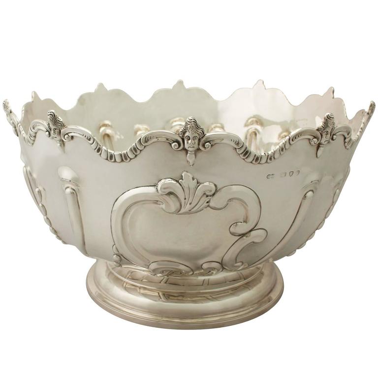 Antique Victorian Sterling Silver Presentation Bowl For Sale at 1stdibs