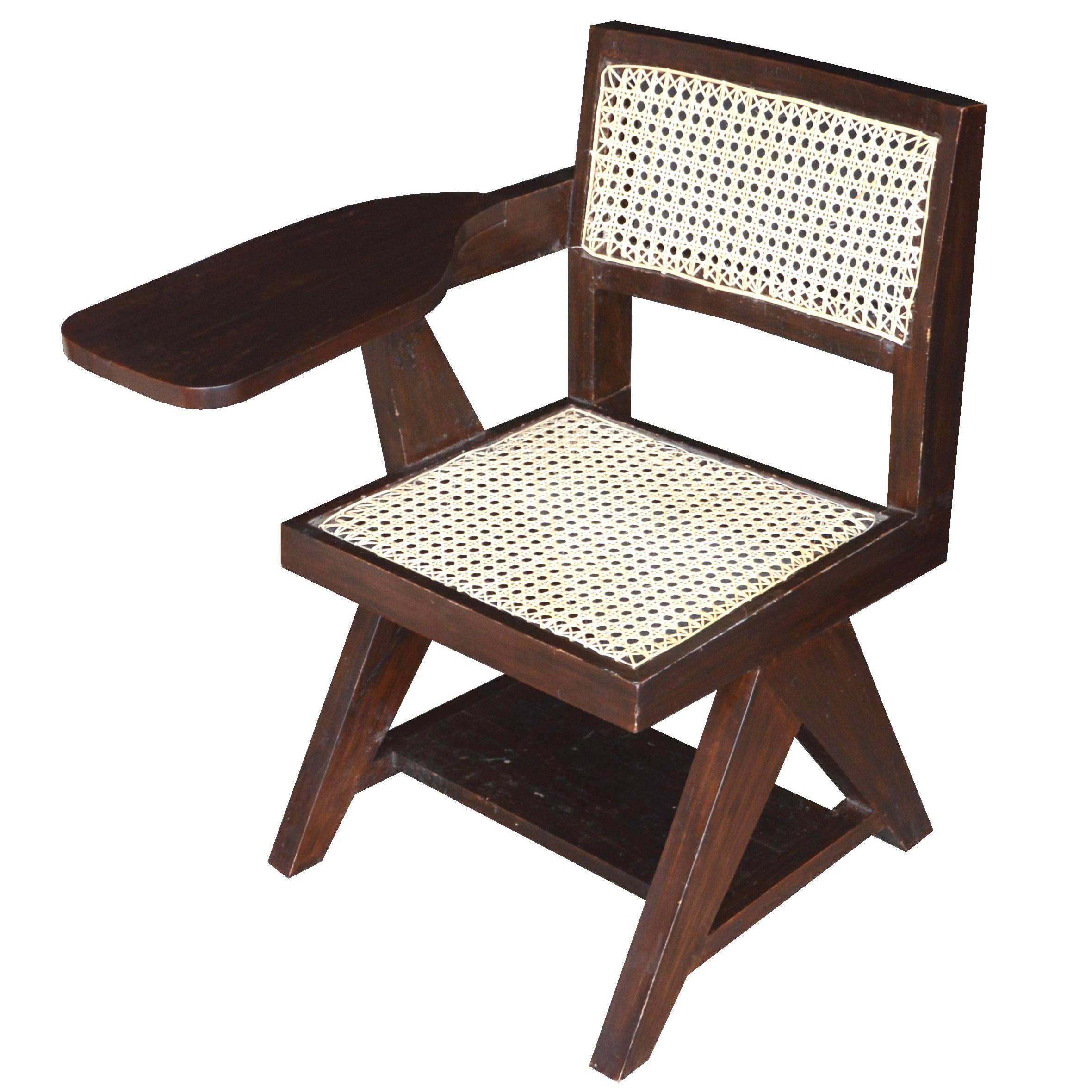 Pierre Jeanneret Writing Cane Chair For Sale