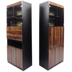 Pair of Modern Bookshelf Display Cabinets