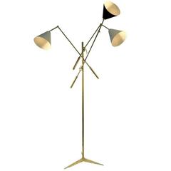 1950s Italian Triennale Style Three-Arm Floor Lamp