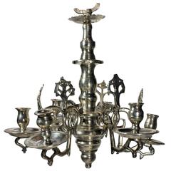 Antique Early Flemish Silver Chandelier