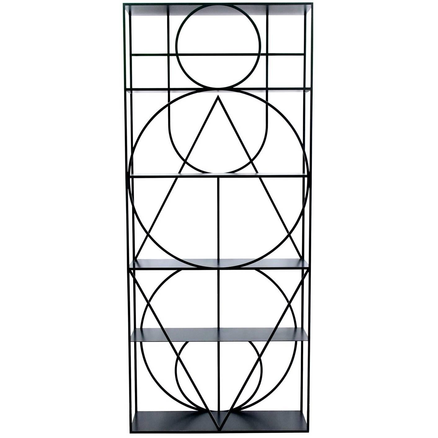 Contemporary Black Steel "Etagere No.1" by Alex Drew & No One, 2016 For Sale