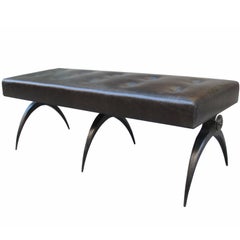 Fine Modernist Bench in Solid Bronze