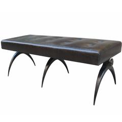 Fine Modernist Bench in Solid Bronze 8