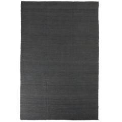 Charcoal Jute Dhurrie Rug