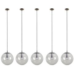 Five Glass Globes Pendants by RAAK 9