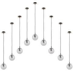 Set of 15 Small Glass Globe Pendants by RAAK