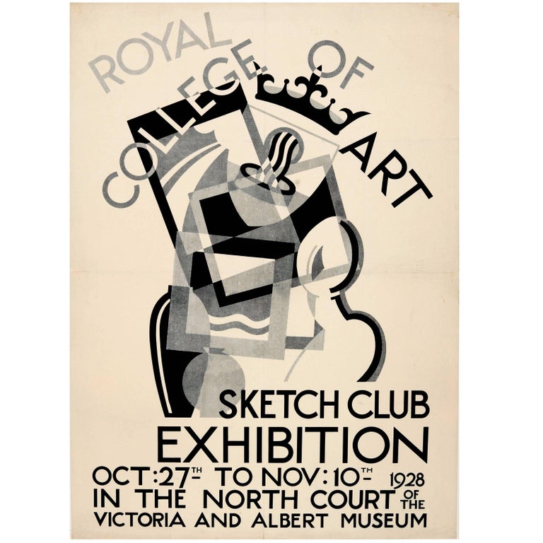 Original Vintage Royal College of Art Sketch Club Exhibition