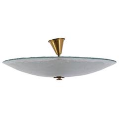 Large Orrefors Glass Art Deco Fixture 9