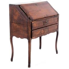 Antique French Oak 19th Century Drop-Front Desk