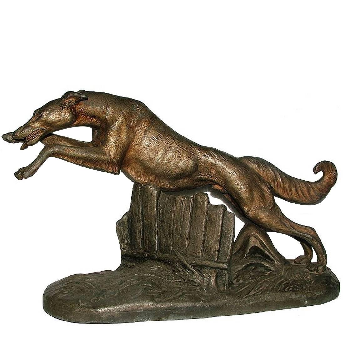 Art Deco Leaping Greyhound by L.Carvin