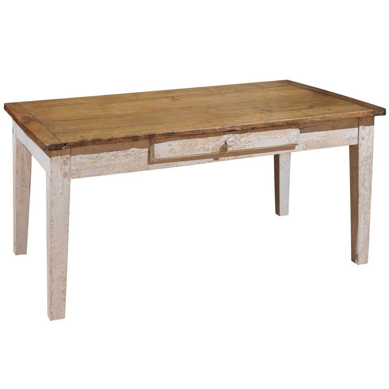 French Single Drawer Coffee Table