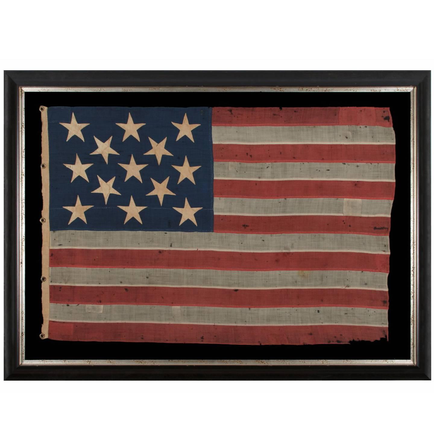 13 Large and Strikingly Visual Stars on a U.S Navy Small Boat Ensign Flag