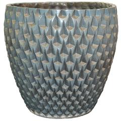 Used Large Mid-Century American Rare Blue Glazed Phoenix Planter Two by David Cressey