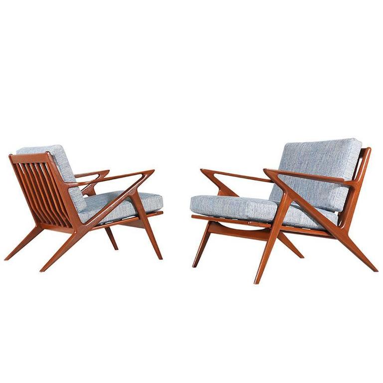 Poul Jensen Teak Z Lounge Chairs For Selig At 1stdibs Poul Jensen Teak Z Lounge Chairs For Selig
