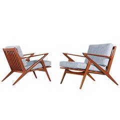 Poul Jensen Teak “Z” Lounge Chairs for Selig