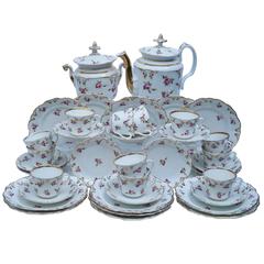 Fantastic Richly Decorated Old Paris Tea Service with Plates, France, 1850-1880
