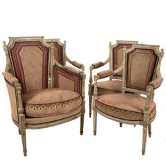 Two Pairs of Period Louis XVI Armchairs