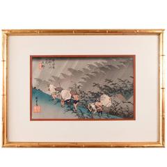 Japanese Woodblock Print of Shono, Tokaido 53 Station 'Hoeido' 7