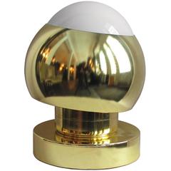 Vintage 1970s Adjustable Brass Eyeball Accent Lamp