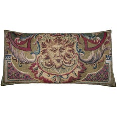 Antique Brussels Baroque Tapestry Pillow, circa 16th Century