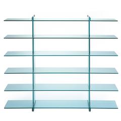 Teso Glass Bookcase Designed by Renzo Piano in 1985 for Fontana Arte 4