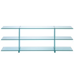 Teso-Konsole aus Glas, entworfen von Renzo Piano 1985 für Fontana Arte