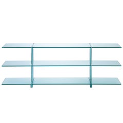 Vintage Teso Glass Console Designed by Renzo Piano in 1985 for Fontana Arte