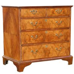 George II Burr Walnut Chest of Drawers