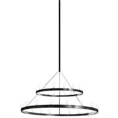 David Chipperfield Fontana Arte Metal Double Version Chandelier, Designed 2004 5