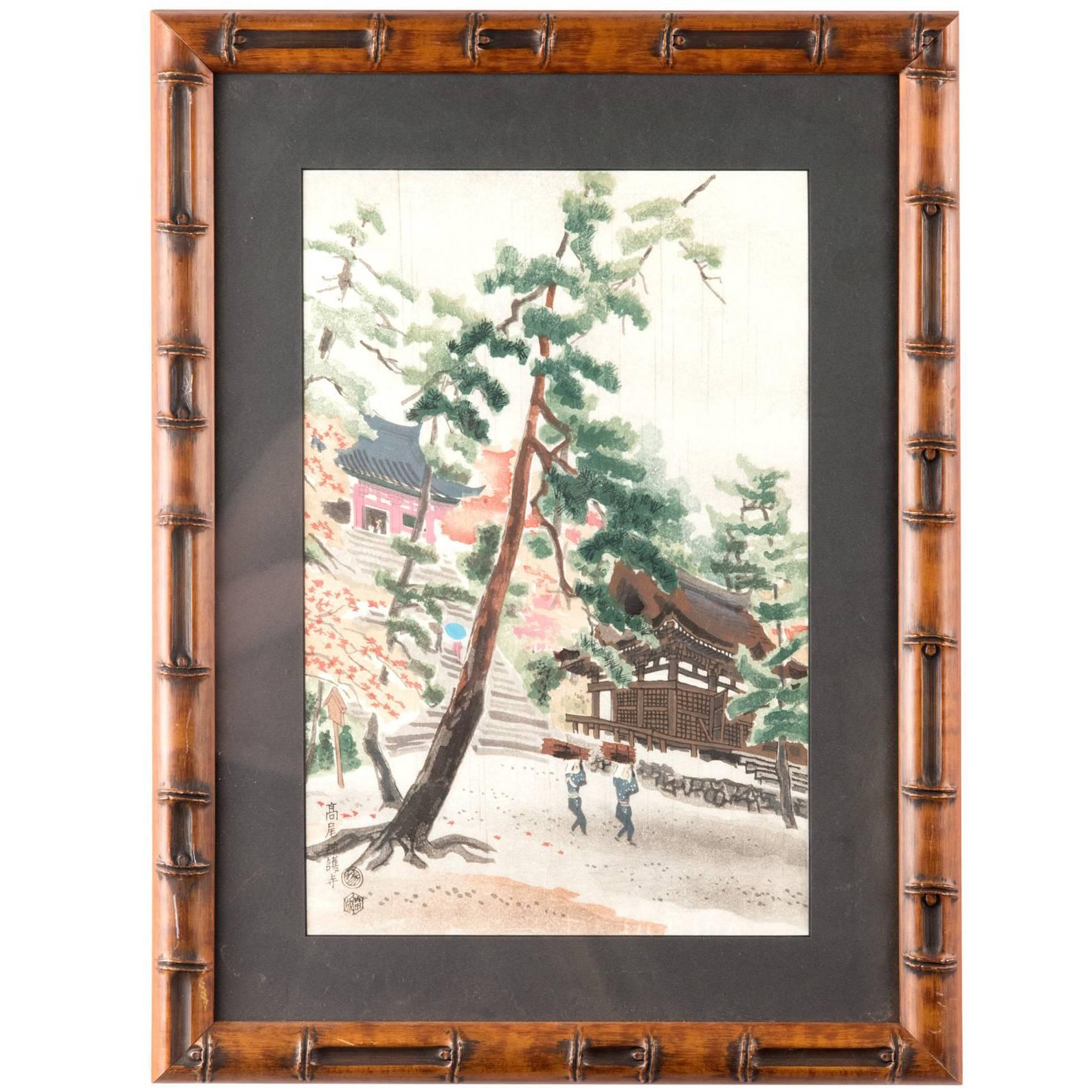 Japanese Silk Screen of Two Geishas at 1stDibs