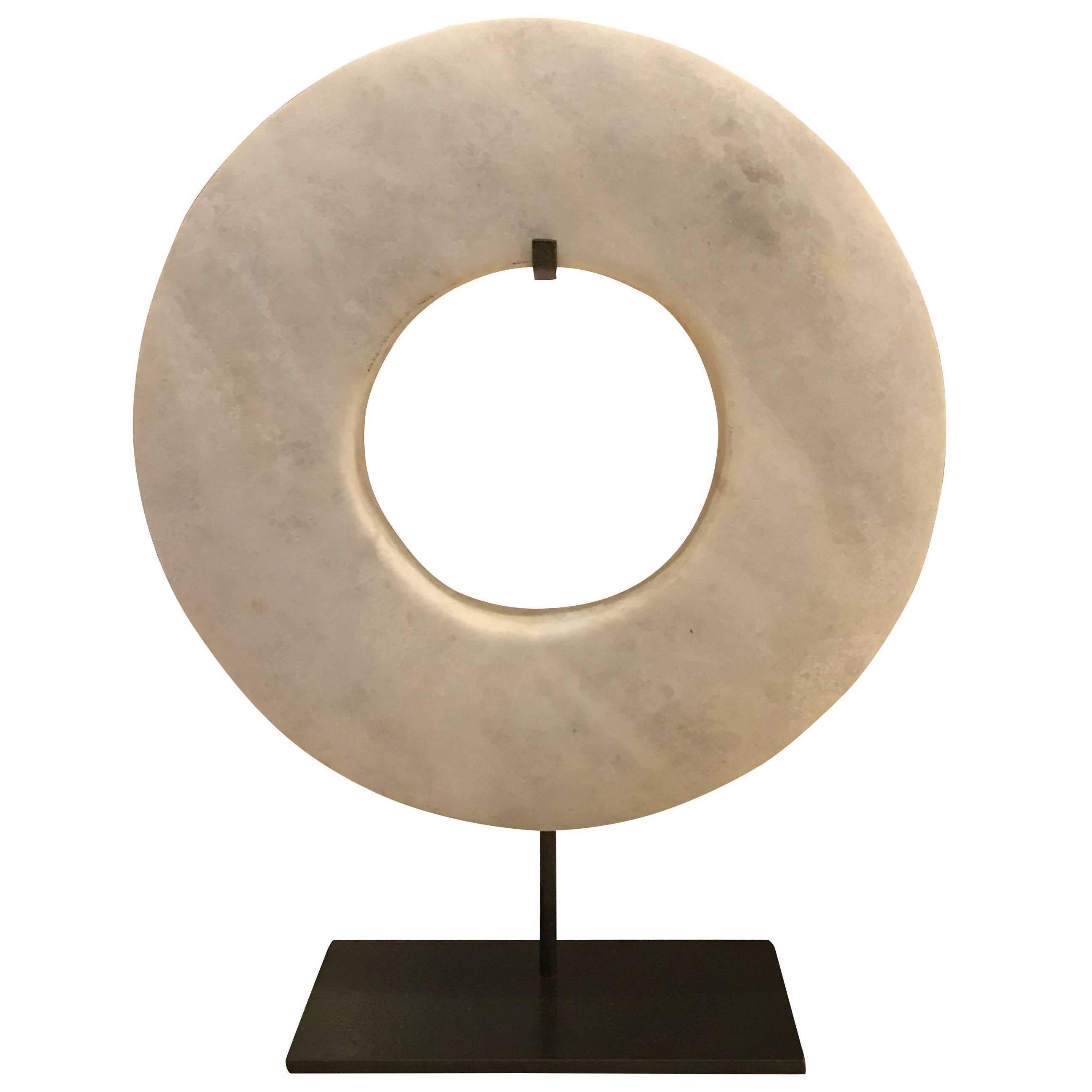 White Donut Shape Ring Sculpture, Contemporary, China